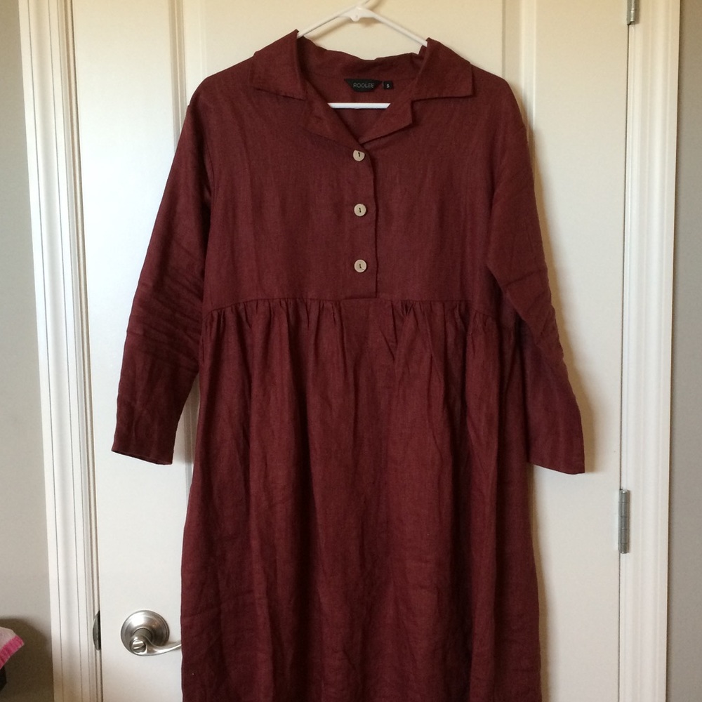 Roolee red long sleeve dress